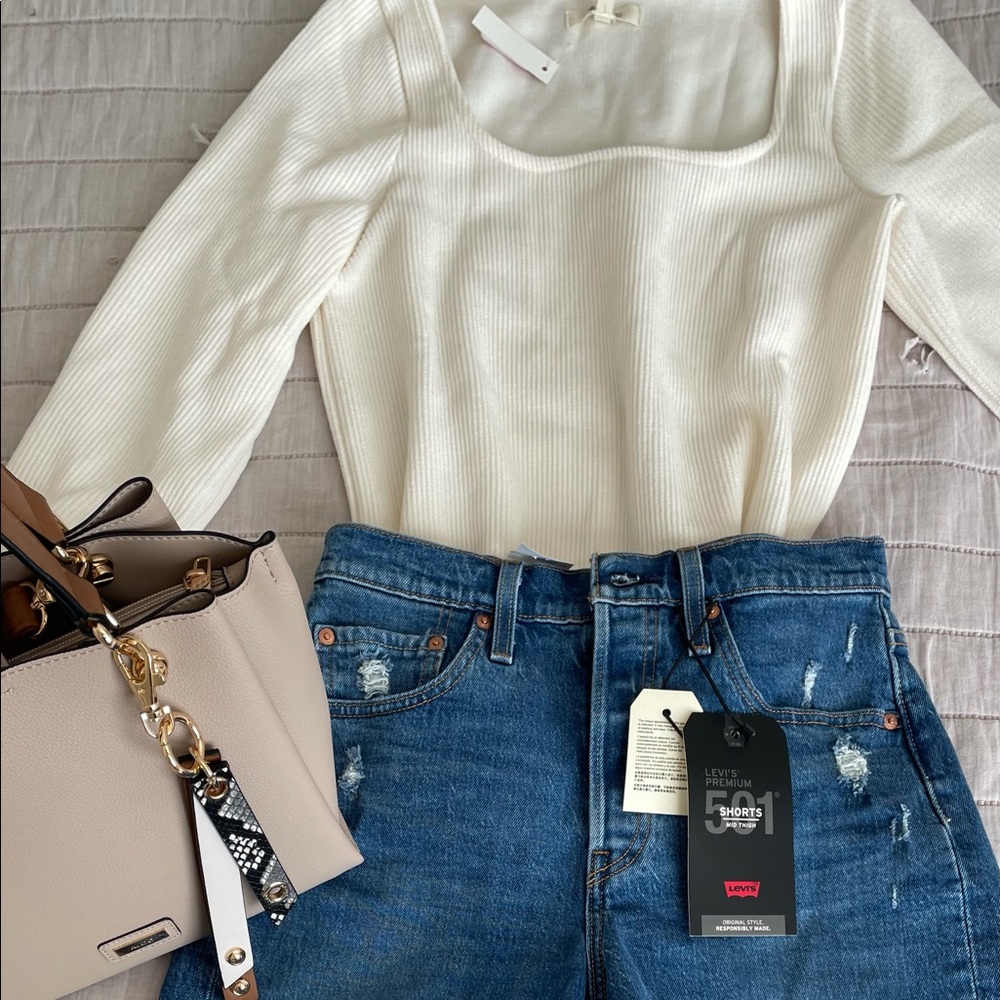 Madewell OTTOMAN RIB SQUARE NECK TOP
ANTIQUE CREAM